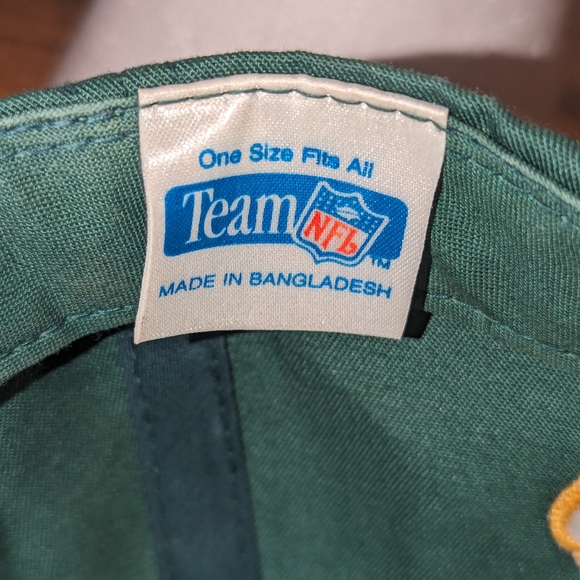 VINTAGE Logo 7 Green Bay Packers Football Snap Back Hat Cap NFL 90s Retro - Picture 5 of 6